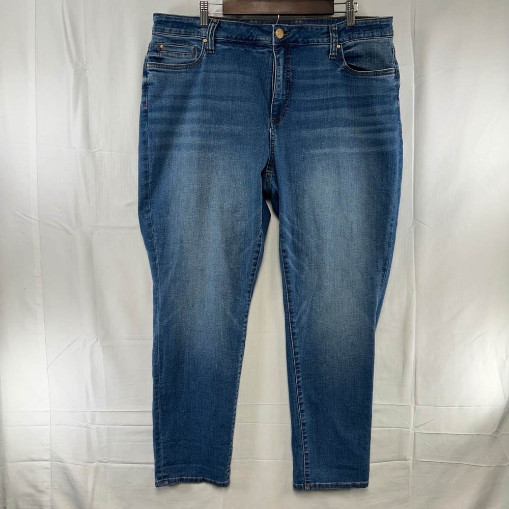 KUT from the Kloth Catherine Boyfriend Jeans Women 18W Blue Medium Wash Stretch